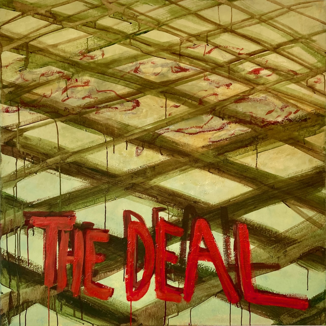 THE DEAL, olie op linnen 90x90 cm 2026